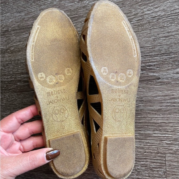 Miu Miu Gold Woven Flats - Picture 3 of 4